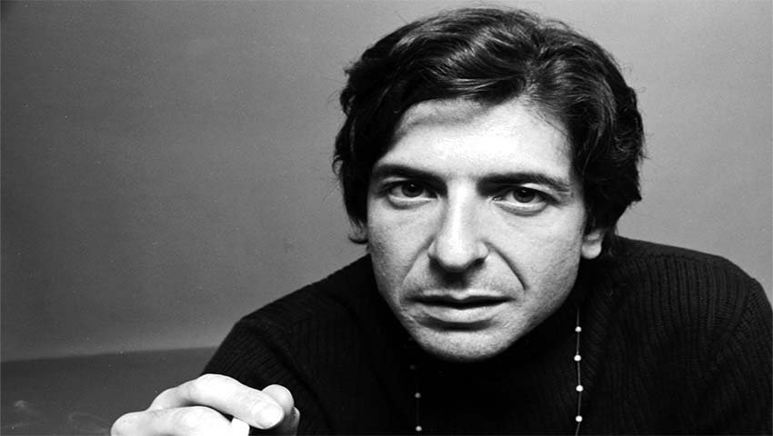 Portrait of musician and poet Leonard Cohen